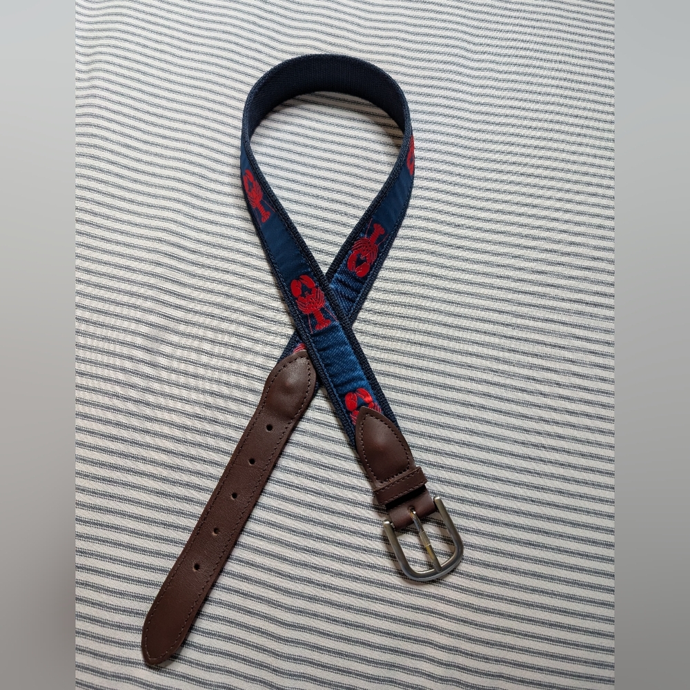 The Belted Cow Company Lobster New England Nantucket Preppy Belt Sz 32